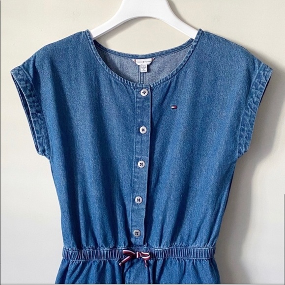 Tommy Hilfiger Romper Chambray Blue Size L 12/14 - Picture 6 of 9